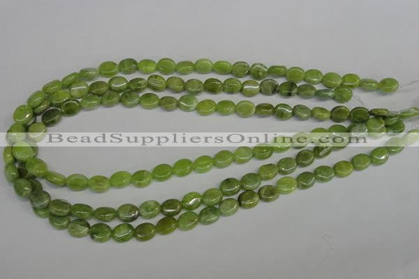 CPO32 15.5 inches 8*10mm oval olivine gemstone beads wholesale