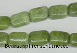 CPO36 15.5 inches 10*14mm rectangle olivine gemstone beads wholesale