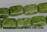 CPO37 15.5 inches 13*18mm rectangle olivine gemstone beads wholesale