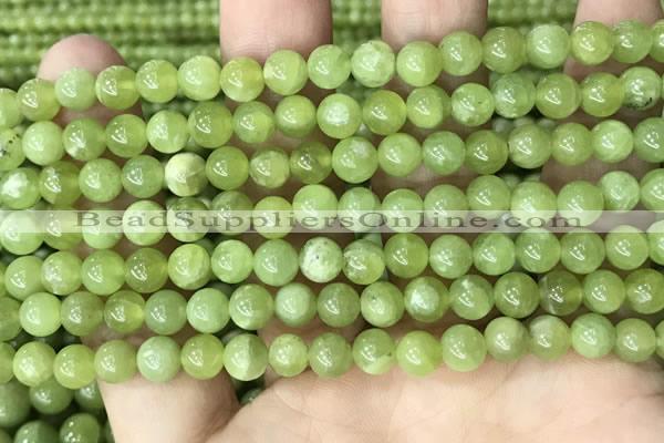 CPO44 15.5 inches 6mm round natural olivine gemstone beads