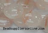 CPQ03 15.5 inches 20mm flat round natural pink quartz beads