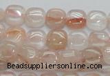 CPQ04 15.5 inches 10*10mm square natural pink quartz beads