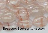 CPQ11 15.5 inches 13*18mm oval natural pink quartz beads wholesale