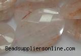 CPQ17 15.5 inches 30*40mm faceted oval natural pink quartz beads