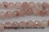 CPQ203 15.5 inches 8mm faceted round natural pink quartz beads