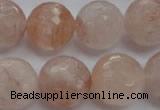 CPQ208 15.5 inches 18mm faceted round natural pink quartz beads