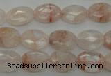 CPQ218 15.5 inches 10*14mm faceted oval natural pink quartz beads