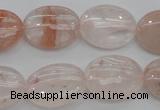 CPQ241 15.5 inches 15*20mm oval natural pink quartz beads