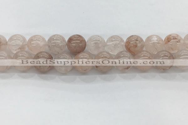 CPQ255 15.5 inches 14mm round natural pink quartz beads wholesale