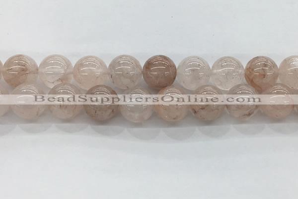 CPQ257 15.5 inches 18mm round natural pink quartz beads wholesale