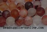 CPQ301 15.5 inches 6mm round matte pink quartz beads wholesale