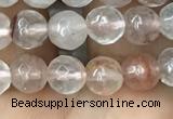 CPQ311 15.5 inches 6mm faceted round pink quartz beads wholesale