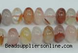 CPQ36 15.5 inches 8*12mm rondelle natural pink quartz beads