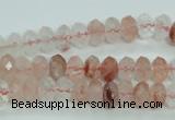 CPQ38 15.5 inches 5*8mm faceted rondelle natural pink quartz beads