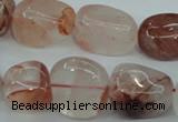 CPQ67 15.5 inches 10*14mm – 16*22mm nuggets natural pink quartz beads