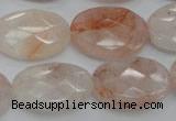 CPQ85 15.5 inches 18*25mm faceted oval natural pink quartz beads