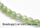 CPR04 A+ grade 6mm faceted round natural prehnite stone beads