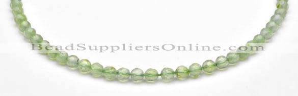 CPR04 A+ grade 6mm faceted round natural prehnite stone beads