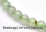 CPR05 A+ grade 8mm faceted round natural prehnite stone beads