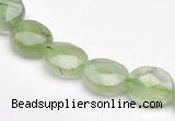 CPR11 A grade 10*12mm faceted oval natural prehnite stone beads