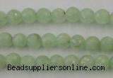 CPR111 15.5 inches 6mm faceted round natural prehnite beads wholesale