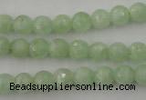 CPR112 15.5 inches 8mm faceted round natural prehnite beads wholesale