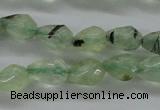 CPR204 15.5 inches 5*8mm faceted teardrop natural prehnite beads