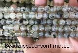 CPR352 15.5 inches 8mm faceted round prehnite beads wholesale