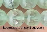 CPR366 15.5 inches 8mm faceted round prehnite gemstone beads