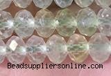 CPR380 15.5 inches 4*6mm faceted rondelle prehnite gemstone beads