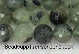 CPR405 15.5 inches 6mm faceted round prehnite beads wholesale