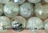 CPR421 15.5 inches 8mm faceted round prehnite beads wholesale