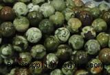 CPS111 15.5 inches 10mm round green peacock stone beads wholesale