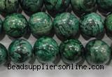 CPT207 15.5 inches 12mm round green picture jasper beads