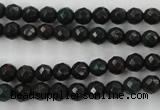 CPT401 15.5 inches 6mm faceted round green picture jasper beads