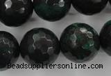 CPT407 15.5 inches 18mm faceted round green picture jasper beads