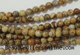 CPT450 15.5 inches 4mm round picture jasper beads wholesale