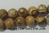 CPT454 15.5 inches 12mm round picture jasper beads wholesale