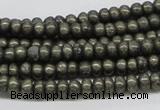 CPY08 16 inches 3*6mm rondelle pyrite gemstone beads wholesale