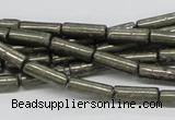 CPY10 16 inches 5*13mm column pyrite gemstone beads wholesale