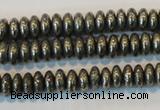 CPY101 15.5 inches 3*6mm rondelle pyrite gemstone beads wholesale