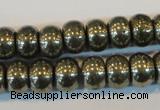 CPY102 15.5 inches 8*12mm rondelle pyrite gemstone beads wholesale