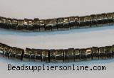 CPY115 15.5 inches 3*6mm heishi pyrite gemstone beads wholesale