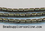 CPY120 15.5 inches 4*6mm tube pyrite gemstone beads wholesale