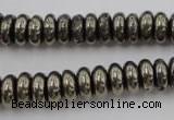 CPY211 15.5 inches 4*10mm rondelle pyrite gemstone beads wholesale