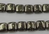 CPY250 15.5 inches 10*10mm square pyrite gemstone beads wholesale