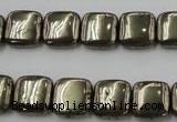 CPY251 15.5 inches 12*12mm square pyrite gemstone beads wholesale