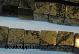 CPY354 15.5 inches 12*12mm cube pyrite gemstone beads wholesale