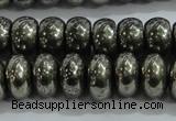 CPY423 15.5 inches 5*8mm rondelle pyrite gemstone beads