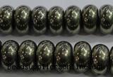 CPY424 15.5 inches 6*10mm rondelle pyrite gemstone beads